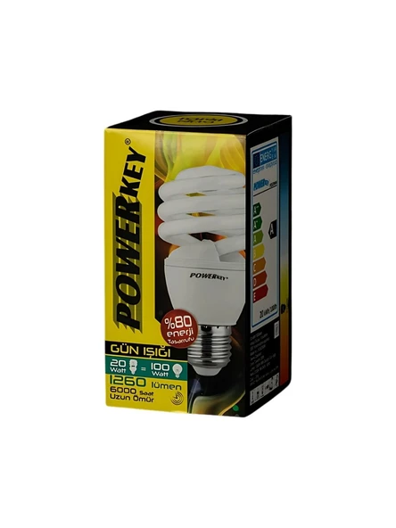 Powerkey 20W Tasarruflu Ampül (Renk Seçenekli) - 2