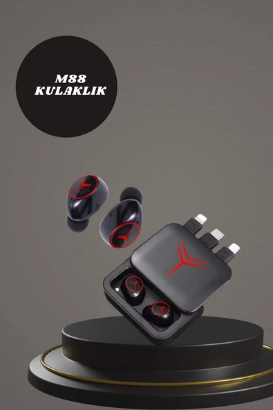 Dijital Göstergeli Powerbank Kablosuz Kulaklık ve 7 Kordonlu Yeni Nesil Akıllı Saat Dokunmatik Kontrol - Resim 4