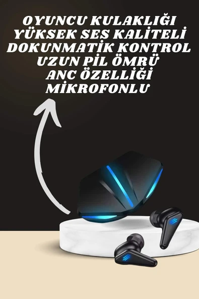 7 Kordonlu Akıllı Saat Ve Oyuncu Kulaklığı ANC Özelliği Kulak İçi Mikrofonlu Sesli Görüşme - Resim 2