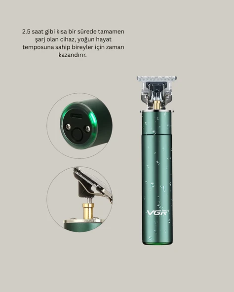 Ergonomik Tasarımlı Dayanıklı Metal Gövdeli Saç Kesme Makinesi - Resim 2