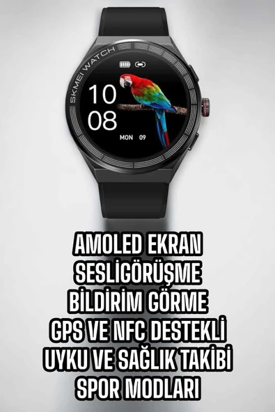 Akıllı Saat Dokunmatik Ekran Sesli Görüşme ve Bildirim Görme Sağlık Takibi - Resim 5