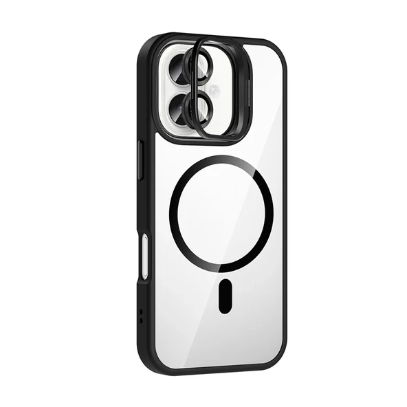 iPhone 17 Kılıf Remim Magsafe Lensli Kamera Standlı Kapak - 3