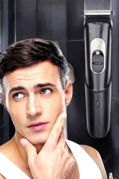 Saç Sakal Vücut Şarjlı Kablosuz Tıraş Makinesi Profesyonel Paslanmaz Çelik - 4