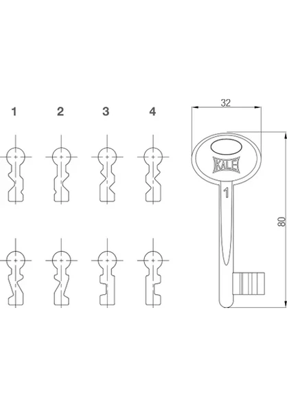 Kale Oda Kapı Anahtarı (Numaralı) ürün görseli