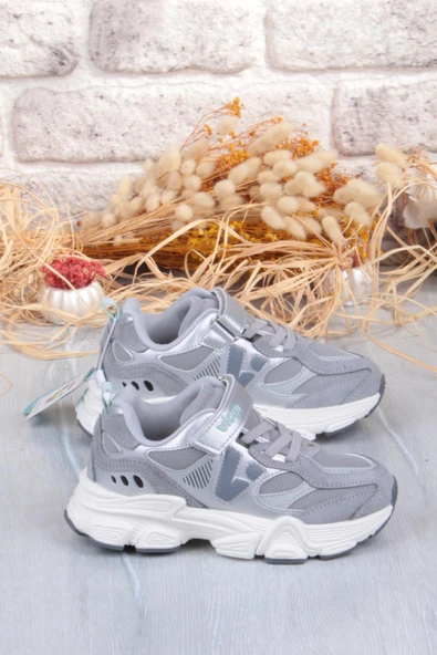 Vicco 346.F25K.200 Wild Gri Sneaker Kız Çocuk Ayakkabı - Resim 2