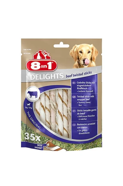 8in1 Delights Köpekler Için Biftekli Ödül Çubuğu 190 Gr ürün görseli 1