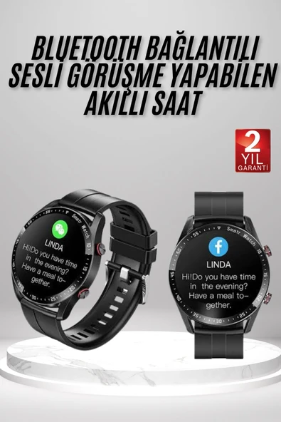 Yeni Model Akıllı Saat GPS Uyumlu Uyku ve Sağlık Takibi Sesli Görüşme ürün görseli