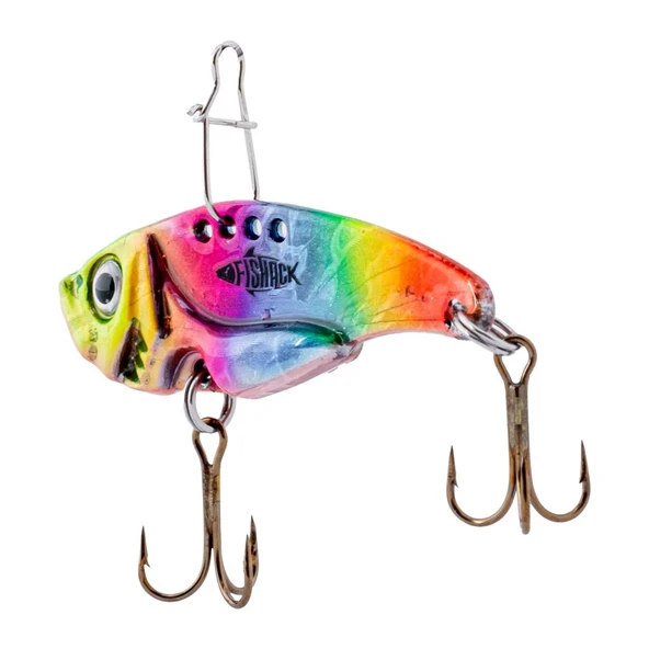 Vibrasyon Yem - LRF/Spin Jig - Fishack VibraX - 15g 55mm - Rainbow Fury - UV Boyalı - 4