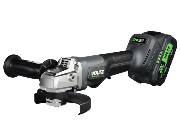 VOLTZ - 115mm - 20 Volt 5 Amper Akülü Avuç Taşlama Makinası Kömürsüz Motor (VZAG-20) - 1