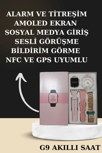 Nabız Ölçer Hediye Bileklikli Akıllı Saat ve Dijital Göstergeli Bluetooth Kulaklık Çoklu Şarj Girişi - 3