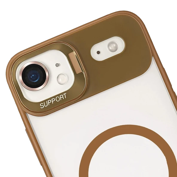 iPhone 17 Air Kılıf Remim Magsafe Lensli Kamera Standlı Kapak - 10