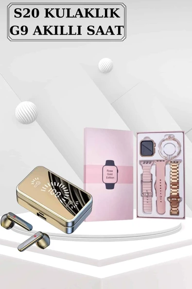 Bileklikli Amoled Ekran Akıllı Saat ve Dijital Göstergeli Kablosuz Bluetooth Kulaklık ANC/ ENC - Resim 4