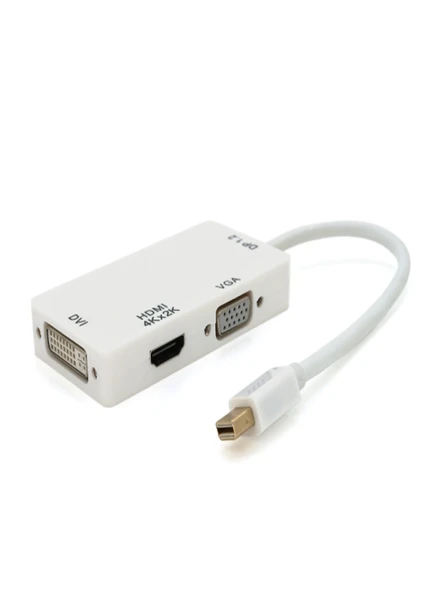 MiniDP to VGA-HDMI-DVI Çevirici Dönüştürücü Adaptör - Resim 5