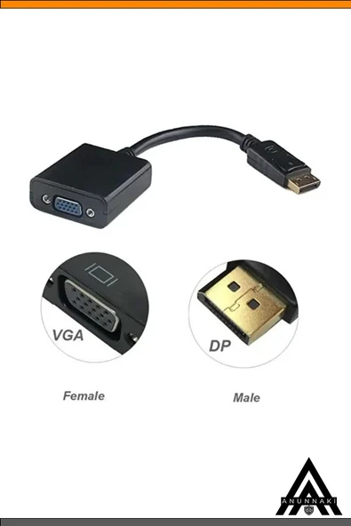 Anunnaki DisplayPort to VGA Çevirici Dönüştürücü - Full HD 1080p / 60Hz Adaptör - Resim 3
