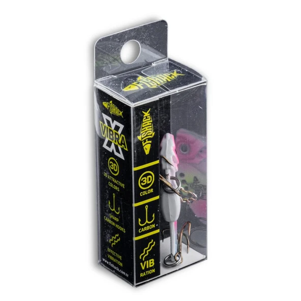 Vibrasyon Yem - LRF/Spin Jig - Fishack VibraX - 7g 40mm - Candy Ice - UV Boyalı - 5