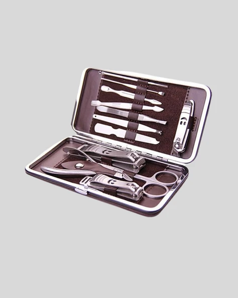Paslanmaz Çelik Çok Fonksiyonlu 12 Manikür Seti - 5