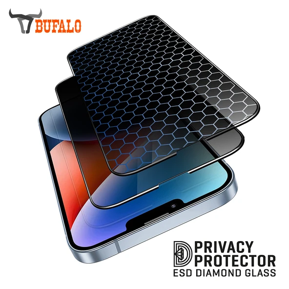 Bufalo iPhone 16e ESD Anti Static Hayalet Privacy Cam Ekran Koruyucu - 4