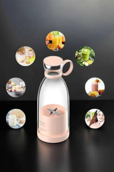 El Blender Taşınabilir Meyve Blender Şarj Edilebilir Taşınabilir Blender Elektrikli - 5