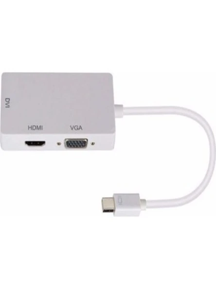 MiniDP to VGA-HDMI-DVI Çevirici Dönüştürücü Adaptör - Resim 2
