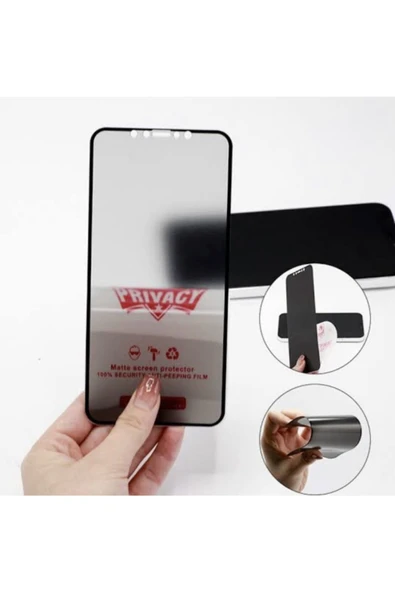 Iphone 11 Pro Mat Hayalet Ekran Gizli Privacy Tam Kaplayan Kırılmaz Cam Seramik Nano Ekran Koruyucu - Resim 3