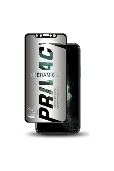 Xiaomi Redmi Note 8 Pro Gizlilik Filtreli Privacy Mat Seramik Hayalet Ekran Koruyucu Yandan Görünmez - 3