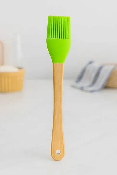 Mucit Home 3'lü Bambu Saplı Silikon Spatula Seti Yumurta Fırçası - 6