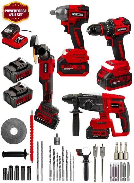 Alman Profosyonel Turbo Sarjlı Matkap Süper 4'lü Set - 2