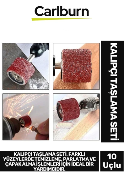 Özel Üretim Metal Ahşap Plastik Temizleme Parlatma Çapak Alma 10 Uçlu Kalıpçı Taşlama Seti