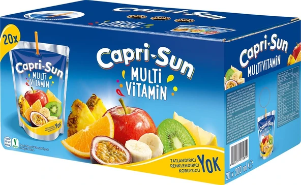 Caprisun Multi Vitamin Karışık Meyveli (200 ml x 20 Adet) - 1