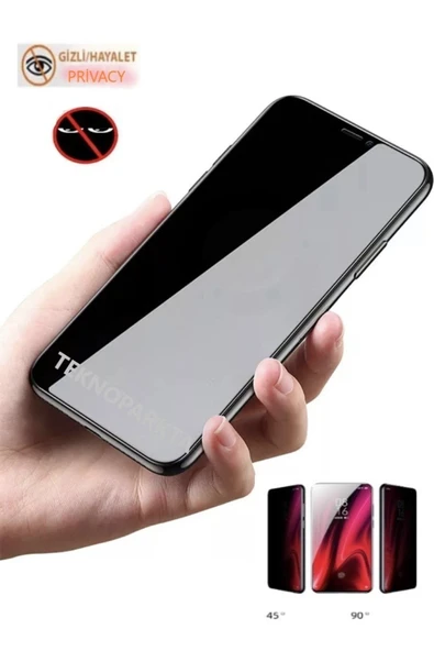 Vivo Y35 Hayalet Ekran Koruyucu Privacy Gizlilik Filitreli Tam Kaplayan Kırılmaz Cam - 1