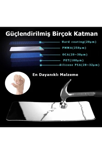 Oppo A55 Ekran Koruyucu Seramik Nano Cam Esnek Tam Full Kaplayan Kırılmaz - 4