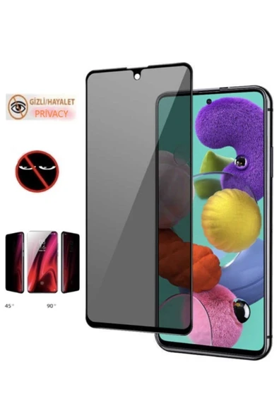 Xiaomi Mi 12t Hayalet Ekran Koruyucu Privacy Gizlilik Filitreli Tam Kaplayan Kırılmaz Cam ürün görseli