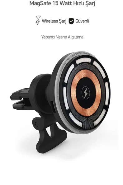 Magsafe Araç Şarjı Hızlı ve Araç Telefon Tutucu Kablosuz Araç Şarjı Standı ürün görseli
