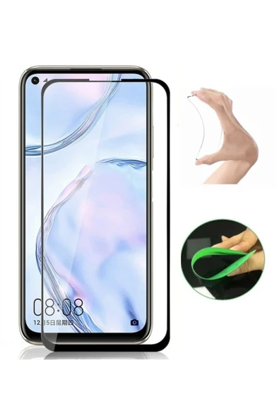 Oppo A55 Ekran Koruyucu Seramik Nano Cam Esnek Tam Full Kaplayan Kırılmaz - 1