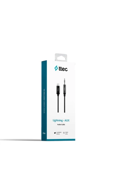 1 Metre Aux 3.5mm To Iphone Lightning Ses Aktarım Kablosu, Iphone Aux Kablo - Resim 2