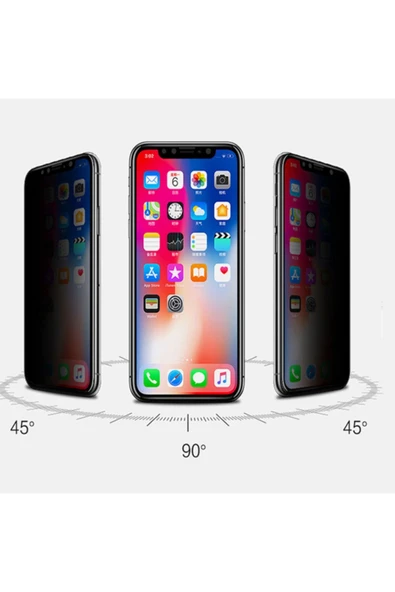 Iphone X Privacy Kavisli Gizlilik Filtreli Ekran Koruyucu
