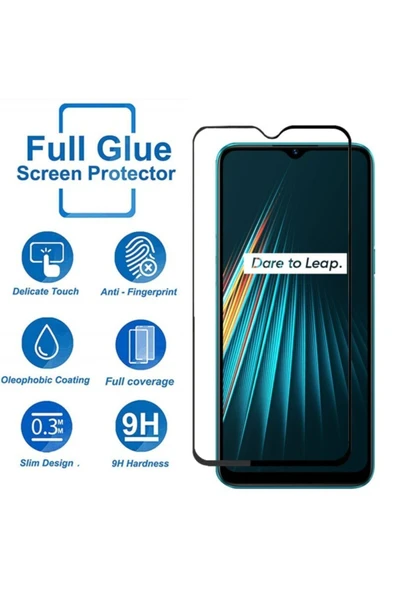 Oppo Realme 5i ve 6i Uyumlu Ekran Koruyucu Cam Mat Seramic 9d Full Kap - 6