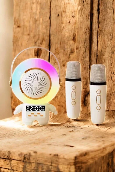 Çocuklara Özel Kablosuz Bluetooth Bağlantılı Karaoke Mikrofon - 5