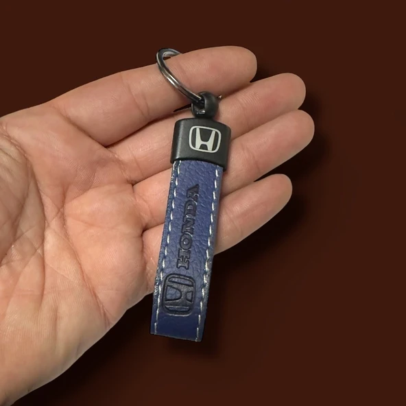 Honda Yazılı Ve Logolu Anahtarlık (LACİVERT) TERMO DERİ - Resim 3