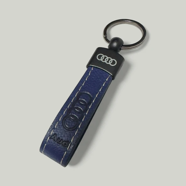 Audi Yazılı Ve Logolu Anahtarlık (LACİVERT) TERMO DERİ ürün görseli