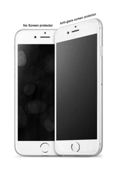Iphone 8 Plus Mat Seramik Nano Tam Kaplayan Full Ekran Koruyucu Beyaz - Resim 3