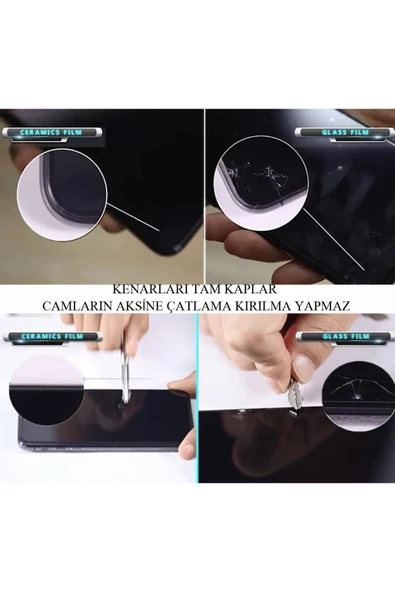 Samsung A31 Seramik Nano Esnek Tam Full Kaplayan Kırılmaz Cam Ekran Koruyucu - Resim 5