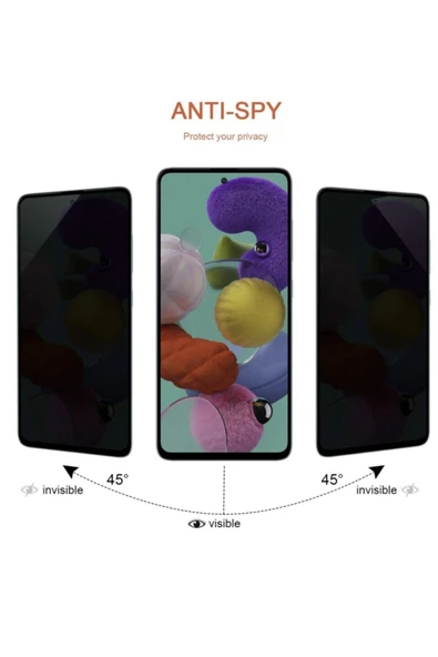 Vivo Y20i Hayalet Privacy Gizlilik Filitreli Görünmez Tam Kaplayan Kırılmaz Cam Ekran Koruyucu - 4