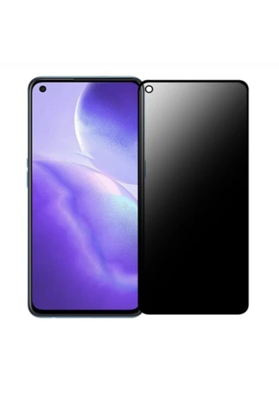 Oppo A55 Mat Hayalet Ekran Gizli Privacy Kaplayan Kırılmaz Cam Seramik Nano Ekran Koruyucu Uyumlu - Resim 2