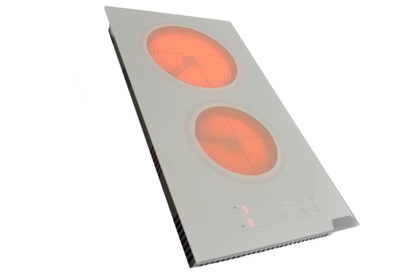 ALVEUS Beyaz İkili Vitro Seramik Ankastre Elektrikli Domino Ocak - 4