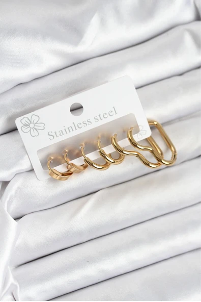 Gold Renk Kadın Küpe Seti - EBJ250920W37801 ürün görseli