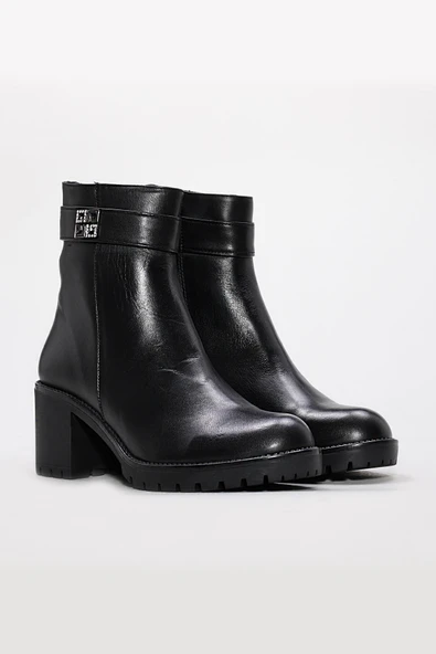 Hakiki Deri  Kadın Kalın Topuklu Bot 124SZA2221 - Resim 5