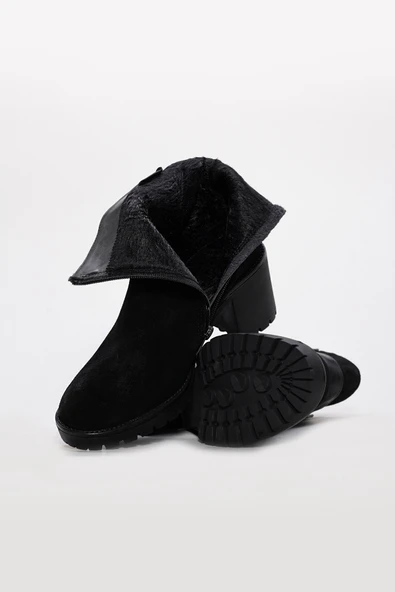 Hakiki Deri  Kadın Kalın Topuklu Bot 124SZA2221 - Resim 9