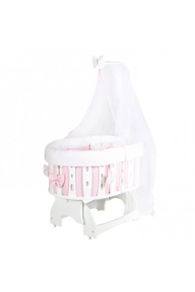 Şehzade Dekorasyon Lüx Şehzade Sallanır Ahşap Beşik - 7