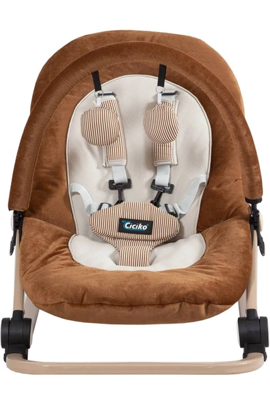 TURHAN BEBE Pamuklu Kumaş Oyuncaklı Sallanır Sabitlenir Katlanır Ana Kucağı Beşik - 4